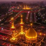 پرچم گنبد مقدس حرم امام حسین (ع) همزمان با حلول ماه پربرکت ربیع‌الاول تعویض شد