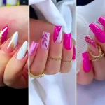 با این ۱۵ طرح ناخن سرخابی، حسابی متفاوت و درخشان باش! 🌟💅