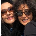 دیدار عاشقانه گلشیفته فراهانی و خواهرش شقایق در خارج از کشور + عکس جدید