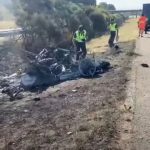 لحظه آتش‌ گرفتن لامبورگینی ژوتا / فیلم