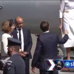 مکرون باز هم توسط همسرش ضایع شد / فیلم