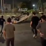 واژگون شدن یک خودروی پیکان در اثر دستی کشیدن + فیلم واژگون شدن یک خودروی پیکان در اثر دستی کشیدن + فیلم