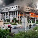 ویدئو جدید از حمله رژیم صهیونیستی به ساختمان شیشه‌ای تلویزیون + فیلم