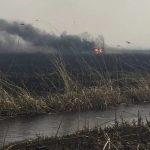 آتش گرفتن هورالعظیم، مرز ایران و عراق