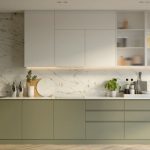 کابینت سبز ماچا؛ رنگ ترند ۲۰۲۵ برای آشپزخانه‌های مدرن