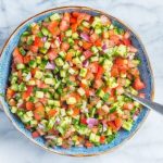 کالری سالاد شیرازی چقدر است؟