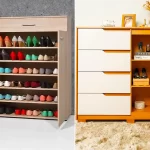 جا کفشی طبقه ای شیک و مدرن؛ ۱۵ عکس زیبا برای دکوراسیون ورودی