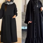 مانتو جلو بسته مشکی زنانه؛ ۱۵ مدل زیبا و شیک برای هر سلیقه