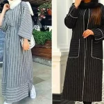 مانتو راه راه شیک و باکلاس؛ ۱۵ مدل خاص و چشم‌نواز برای خانم‌های خوش‌سلیقه