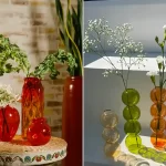 گلدان شیشه ای فانتزی؛ ۱۵ مدل از جذاب‌ترین انتخاب‌ها برای دکوراسیون ساده و شیک