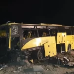 تصادف اتوبوس دانشجویان در جاده سمنان_سرخه