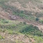 مدفون شدن یک روستا درپی رانش زمین + فیلم