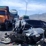 مصدومیت ۱۰ نفر درپی تصادف زنجیره‌ای ۸ خودرو در جاده شیراز-کازرون + جزییات