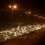 ترافیک شدید شبانه در جاده چالوس + جزییات