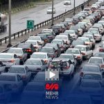 ترافیک شدید در گردنه حیران آستارا + فیلم