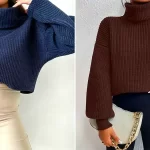 بلوز یقه اسکی زنانه؛ ۱۵ مدل شیک و راحت برای استایل زمستانی خانم‌ها