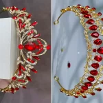 تاج کریستالی قرمز شیک؛ ۱۵ عکس از بهترین طرح‌ها برای دخترای باسلیقه