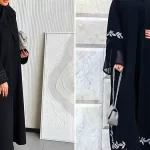 مانتو عبایی مجلسی مشکی؛ ۱۵ مدل مناسب برای خانم‌های با سلیقه و شیک‌پوش