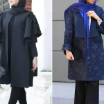 مانتو پوشیده سن بالا زیبا؛ ۱۵ مدل بلند و راحت برای خانم‌های خوش‌سلیقه