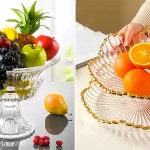 میوه خوری شیک شیشه ای؛ ۱۵ مدل زیبا و کاربردی برای میز خانه