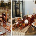 چیدمان میز پذیرایی با تم پاییزی 2025