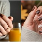 دیزاین ناخن قهوه‌ای خوش‌رنگ؛ طراحی شیک و زیبا برای پاییز ۱۴۰۴