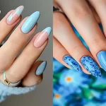 مدل ناخن ابی اسمانی + نمونه های مدل ناخن با رنگ های فوق العاده خاص