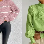 بلوز بافت ترند و خاص؛ ۱۵ عکس جدید از مدل‌های بافتنی دخترانه شیک