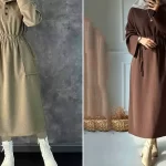 مانتو بلند و جلوبسته پاییزی؛ ۱۵ مدل شیک برای استایل راحت و خاص روزهای خنک