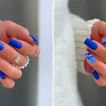 مدل ناخن آبی کاربنی شیک؛ ۱۵ مدل جذاب و خاص برای استایل روزمره و مهمانی