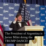 رئیس‌جمهور آرژانتین رقص معروف ترامپ را اجرا کرد