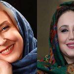 چهره‌ی عجیب و غریب بدون آرایش بهنوش بختیاری و مرجانه گلچین در اتاق گریم سریال بامداد خمار + عکس جدید