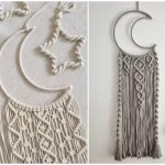 جدیدترین آویزهای دیواری مکرومه با طرح ماه و ستاره