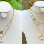 مدل تو گردنی جذاب طلا؛ ۱۵ ایده جدید برای هدیه‌ای خاص و ماندگار با طراحی فانتزی