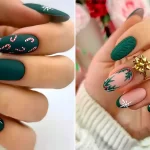 مدل ناخن سبز جذاب؛ ۱۵ مدل جذاب برای جشن‌ها با رنگ‌های زمردی و زیتونی ترند